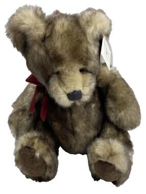2003 Bombay O Danny Bear Faux Mink Teddy Bear Plush 14” Russ Berry Collectible